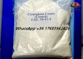 99٪ خلوص کلومیفن سیترات ضد استروژن استروئیدها کلومید پودر کریستالی سفید CAS 50-41-9